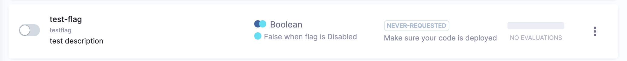 An image of a Feature Flag in the Harness Application.